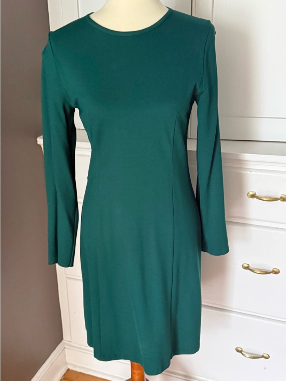 J. Crew green long sleeve dress